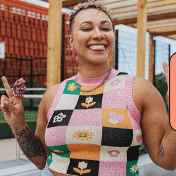Creator celebrating a campaign win